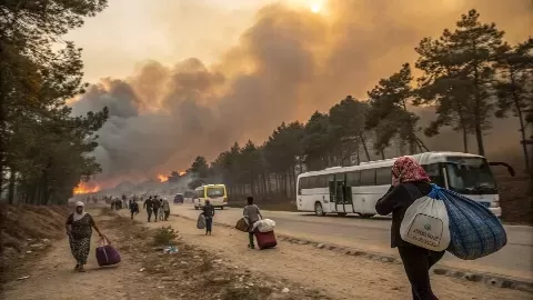Thousands Flee Wildfires in Turkey as Europe Faces an Early Heatwave